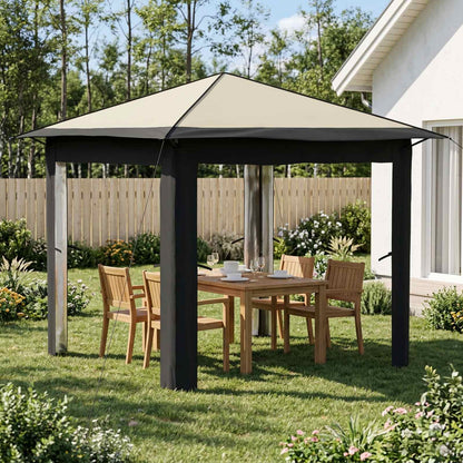 Paviljons 2,6 X 2,6 M Krēmkrāsas Un Antracīta