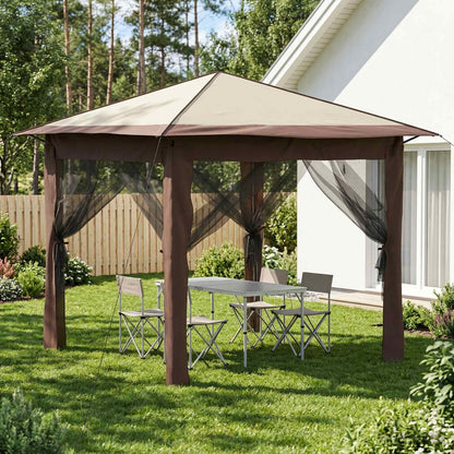 Paviljons 2,6 X 2,6 M Krēmkrāsas Un Antracīta