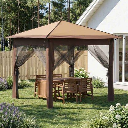 Paviljons 2,6 X 2,6 M Krēmkrāsas Un Antracīta