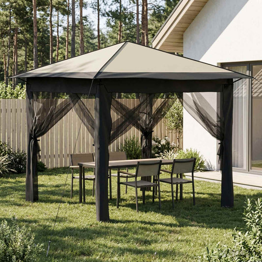 Paviljons 2,6 X 2,6 M Krēmkrāsas Un Antracīta