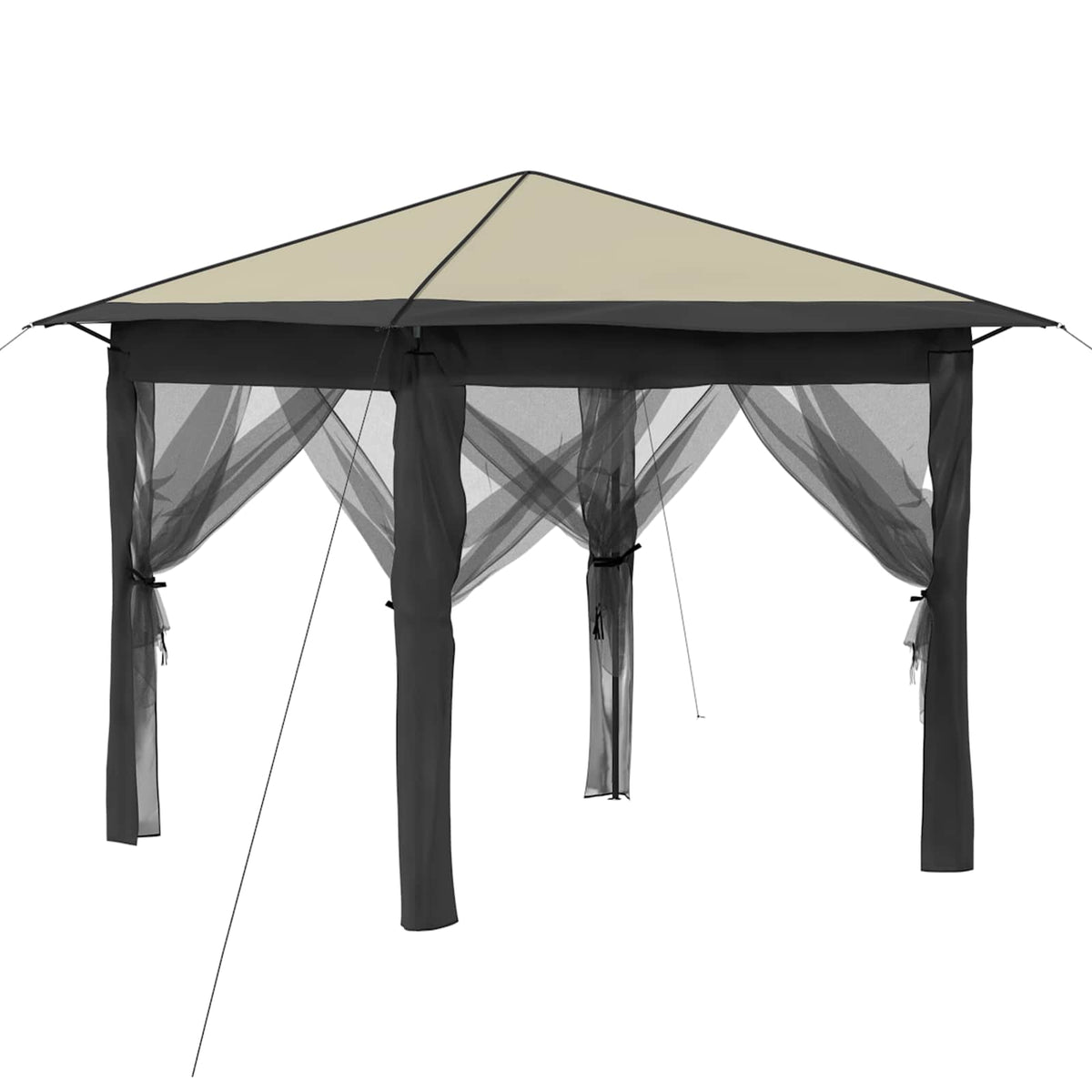 Paviljons 2,6 X 2,6 M Krēmkrāsas Un Antracīta