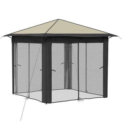 Paviljons 2,6 X 2,6 M Krēmkrāsas Un Antracīta