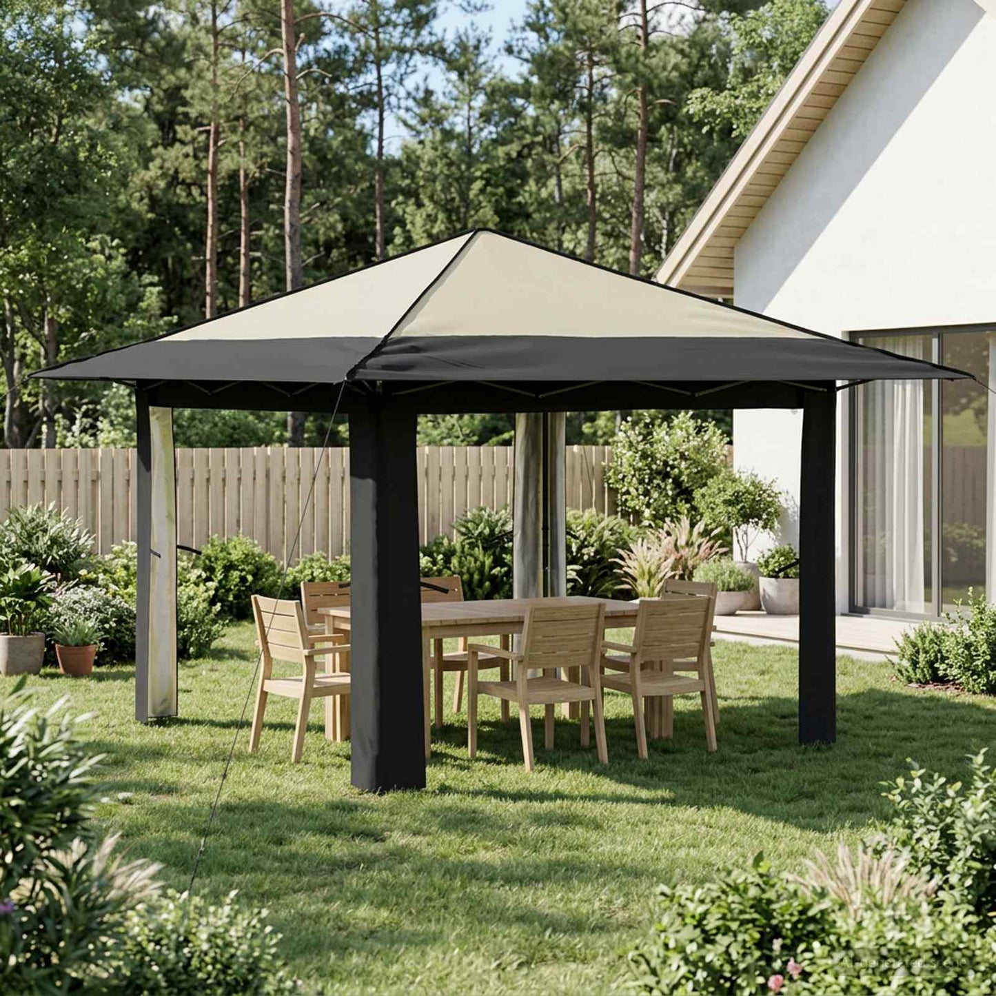 Paviljons Krēmkrāsas Un Brūna