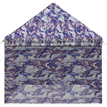 Pop-Up Paviljons Ar 4 Sienām 2,95 X 4,1 M Zila Kamuflāža