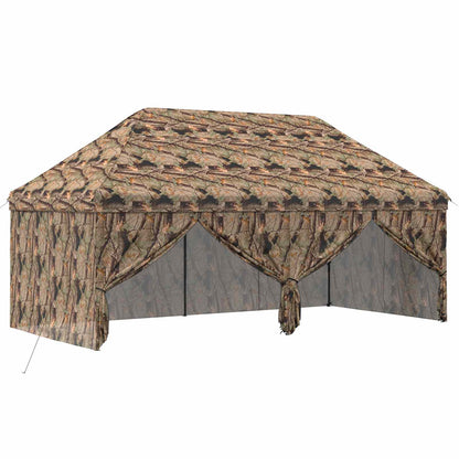 Pop-Up Paviljons Ar 4 Sienām Meža Kamuflāža