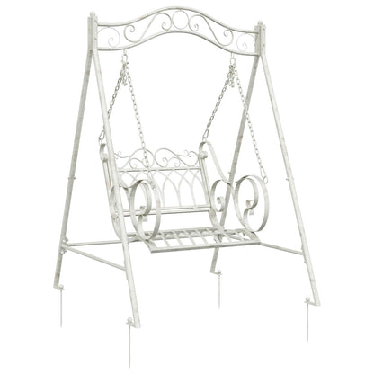 Šūpoļu Sols Tērauds 113 X 121,5 X 168 Cm Antīka Balta