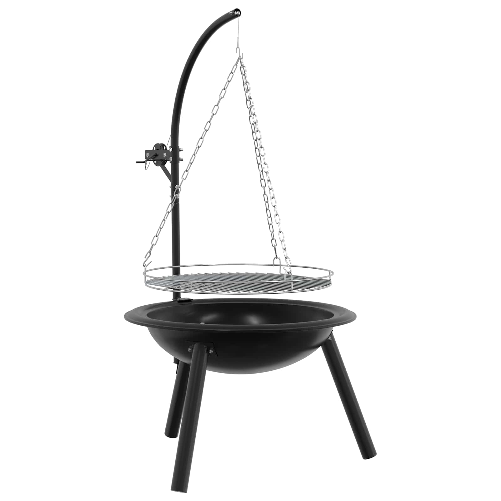 Uguns Aka Ar Regulējamu Grila Resti ⌀55,5 X 107,5 Cm Tērauds