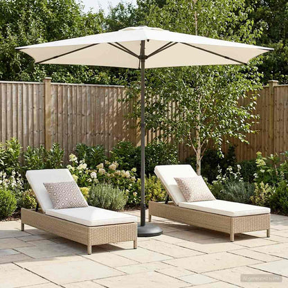 Dārza Parasols 200 X 300 Cm Poliesters Taisnstūra