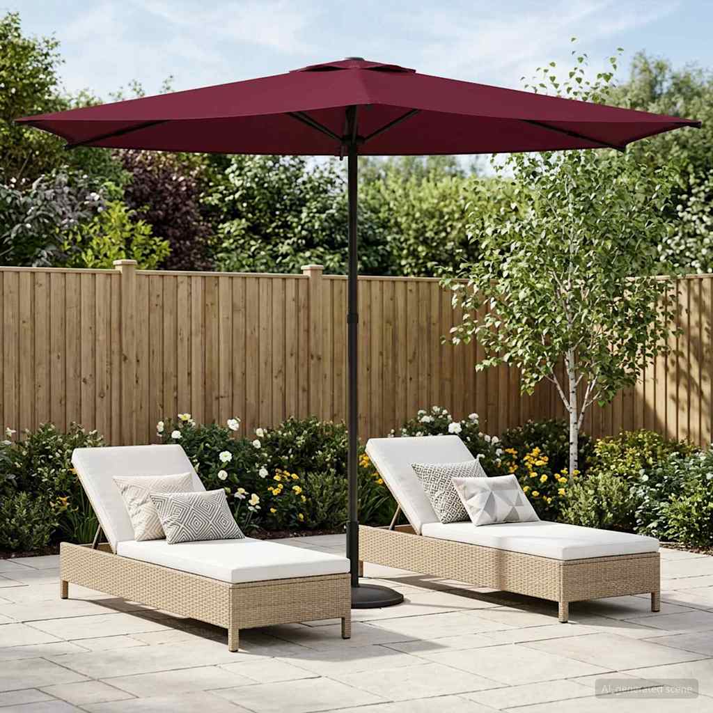 Dārza Parasols 200 X 300 Cm Poliesters Taisnstūra