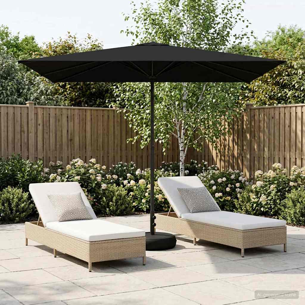 Dārza Parasols 200 X 300 Cm Poliesters Taisnstūra