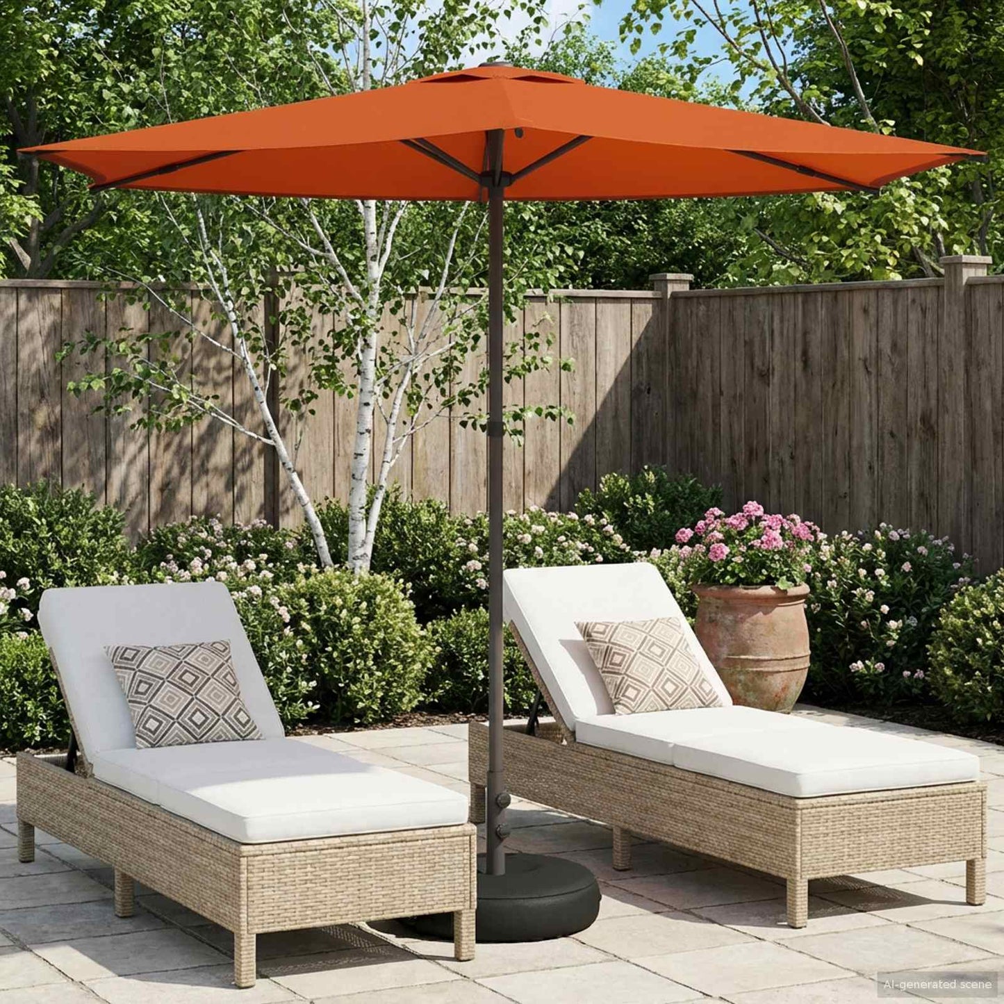 Dārza Parasols 200 X 300 Cm Poliesters Taisnstūra
