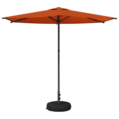 Dārza Parasols Ar Pamatu 270 X 270 Cm Poliesters Taisnstūra