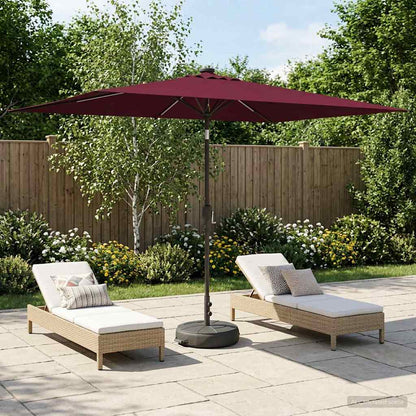 Dārza Parasols Ar Led Gaismām Un Pamatni 300 X 300 Cm