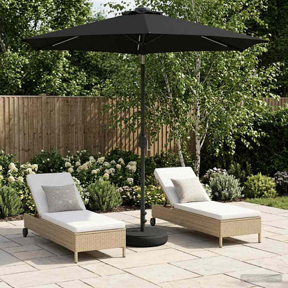 Dārza Parasols Ar Led Gaismām Un Pamatni 300 X 300 Cm