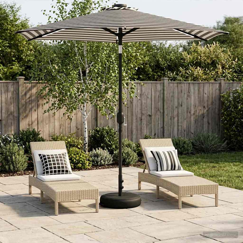 Dārza Parasols Ar Led Gaismām Un Pamatni 300 X 300 Cm