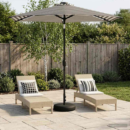 Dārza Parasols Ar Led Gaismām Un Pamatni 300 X 300 Cm