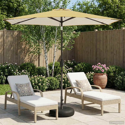 Dārza Parasols Ar Led Gaismām Un Pamatni 300 X 300 Cm