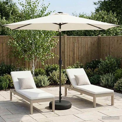 Dārza Parasols Ar Led Gaismām Un Pamatni 300 X 300 Cm