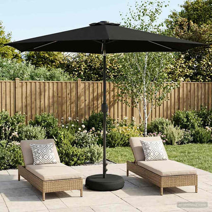 Dārza Parasols Ar Led Gaismām Un Pamatni 300 X 300 Cm