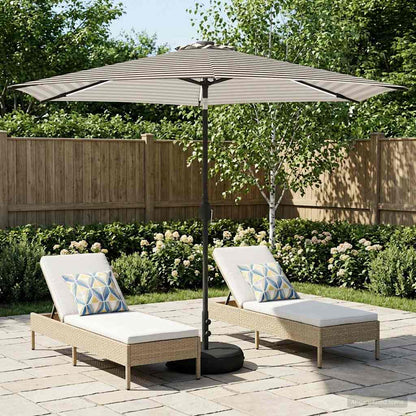 Dārza Parasols Ar Led Gaismām Un Pamatni 300 X 300 Cm