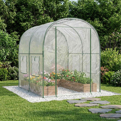Siltumnīca Ar Rāmi 160 X 200 X 192,5 Cm Pvc Caurspīdīgs