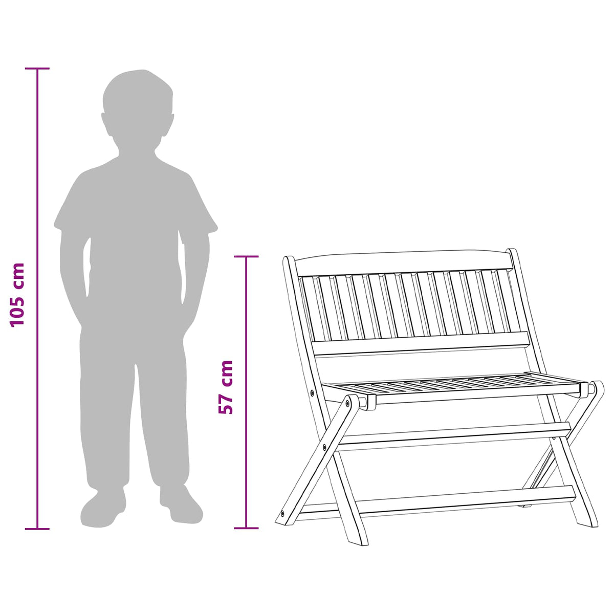 Bērnu Sols 1 -Seater 61 X 38 X 57 Cm Cieta Eikalipta Koksne