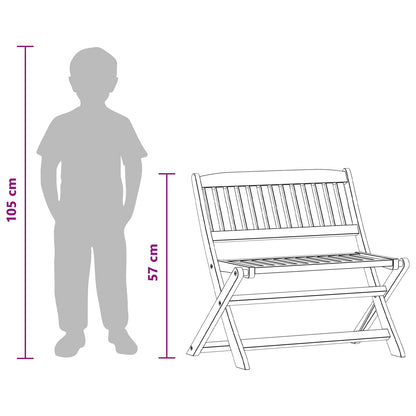 Bērnu Sols 1 -Seater 61 X 38 X 57 Cm Cieta Eikalipta Koksne