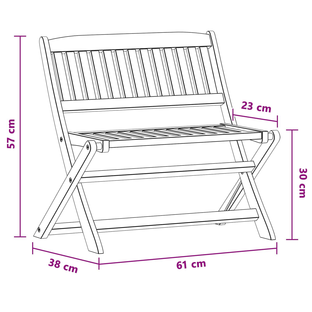 Bērnu Sols 1 -Seater 61 X 38 X 57 Cm Cieta Eikalipta Koksne