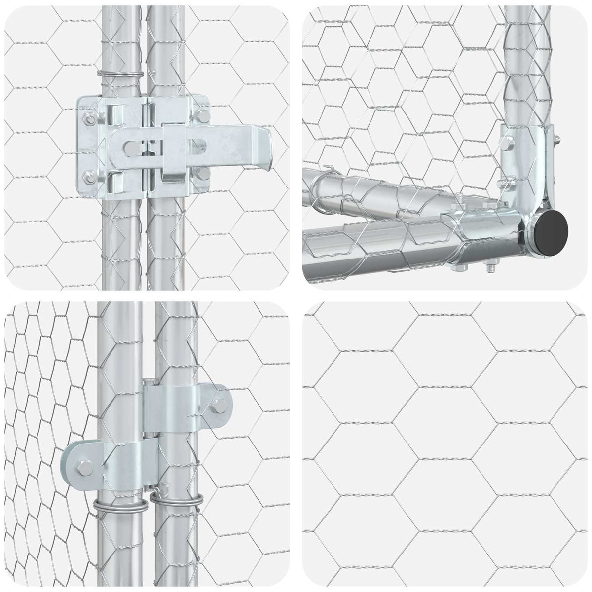 Vistu Pagalms Sudraba 500 X 100 X 100 Cm Cinkota Tērauda