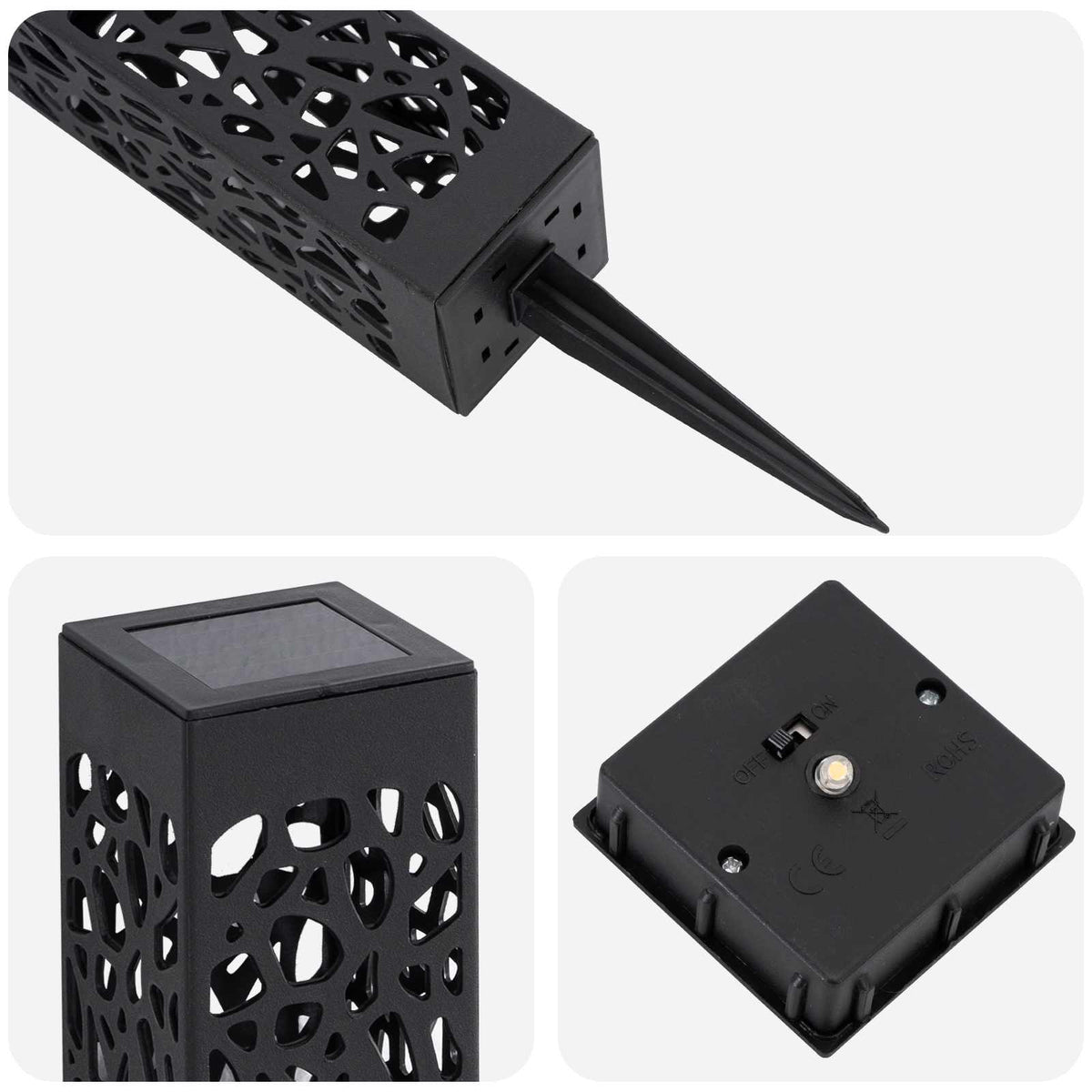 Āra Saules Gaismas Ar Zemes Tapas 8 Gab. Silti Balts 29 Cm Pp