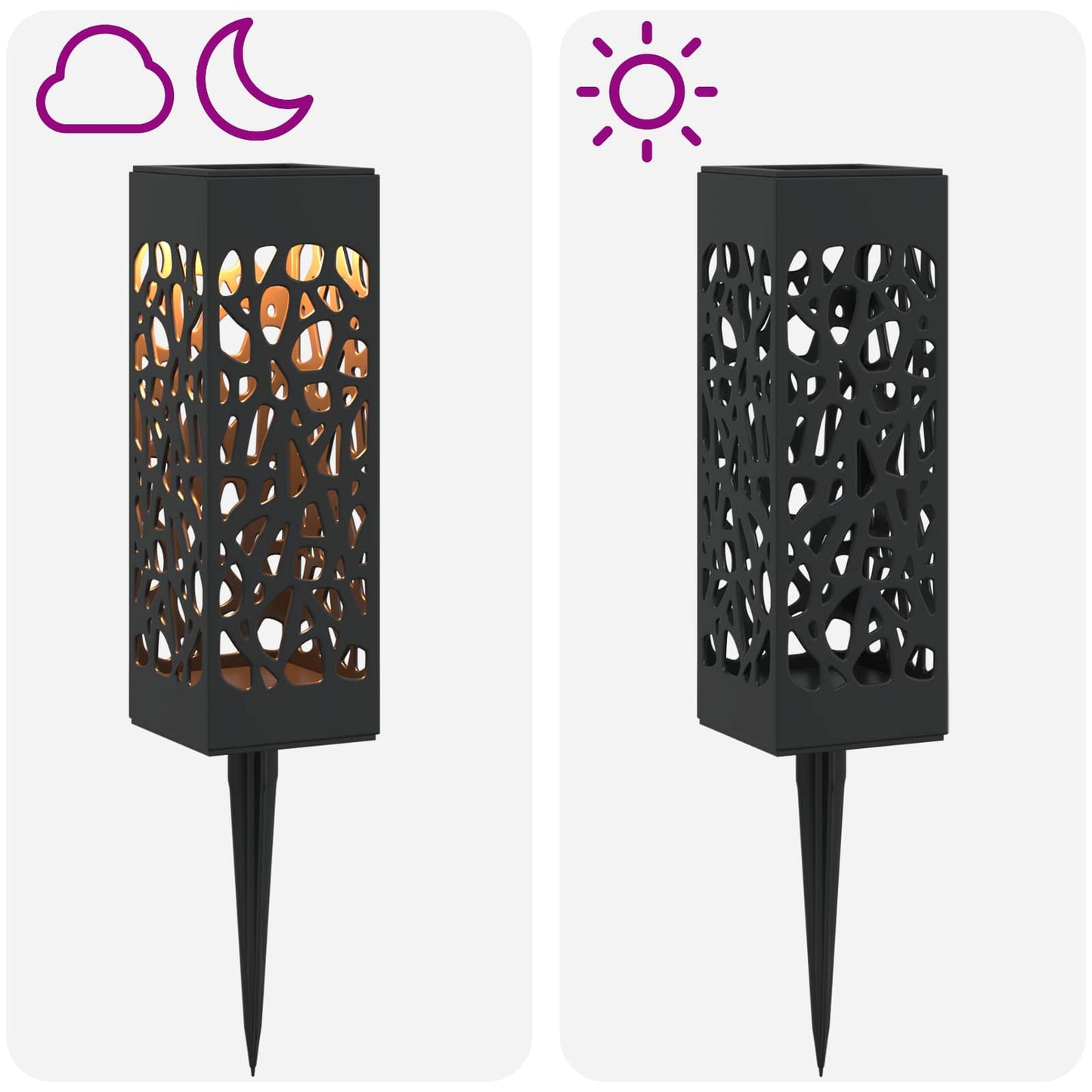 Āra Saules Gaismas Ar Zemes Tapas 8 Gab. Silti Balts 29 Cm Pp