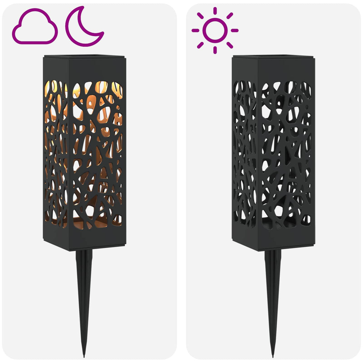 Āra Saules Gaismas Ar Zemes Tapas 8 Gab. Silti Balts 29 Cm Pp