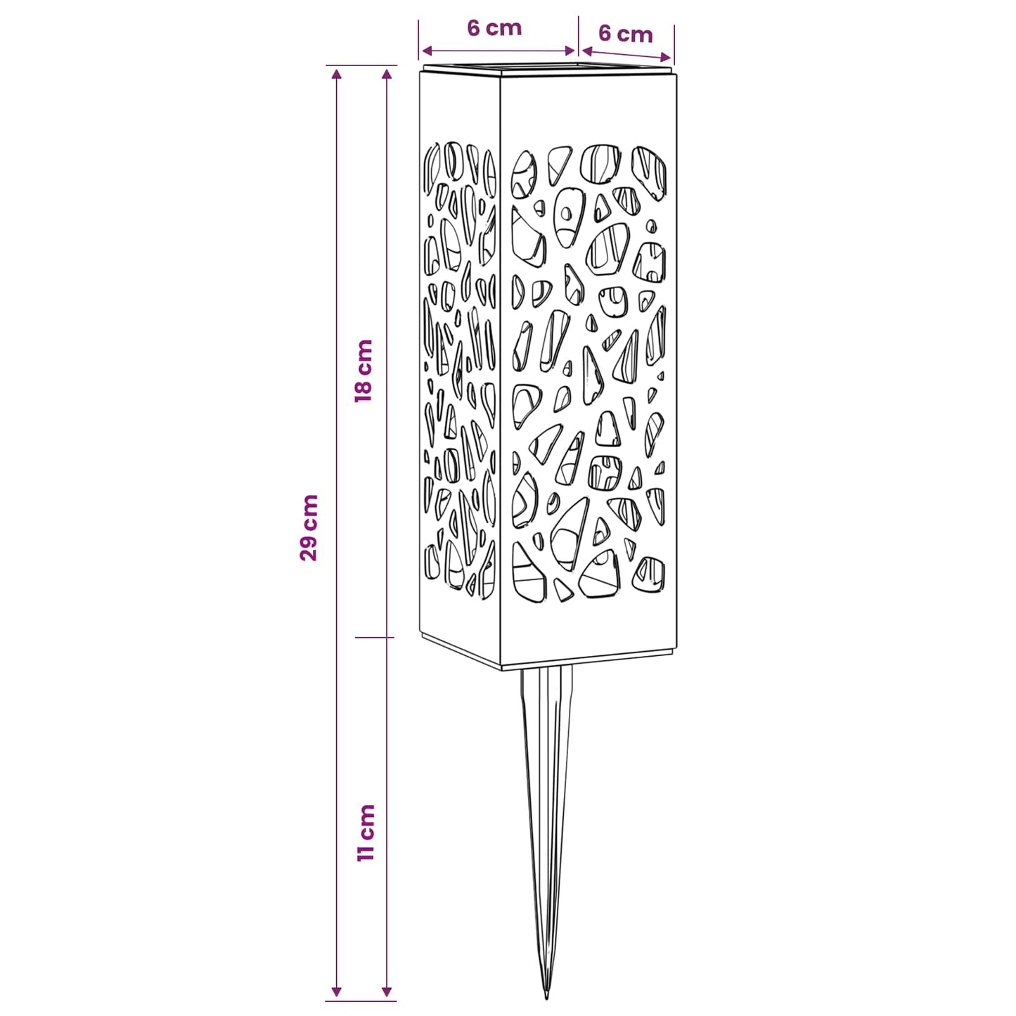 Āra Saules Gaismas Ar Zemes Tapas 8 Gab. Silti Balts 29 Cm Pp