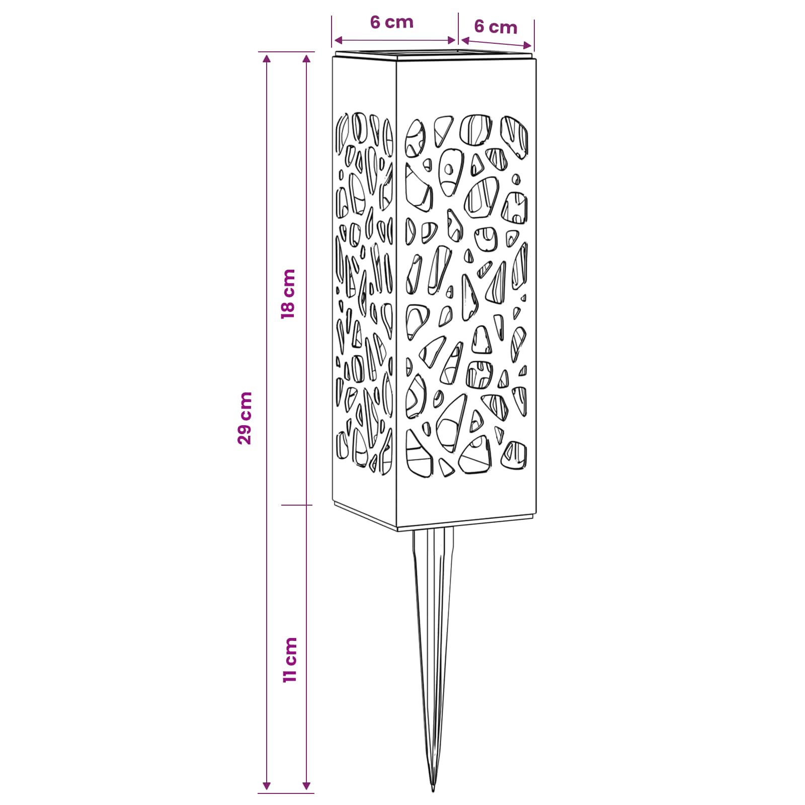 Āra Saules Gaismas Ar Zemes Tapas 8 Gab. Silti Balts 29 Cm Pp