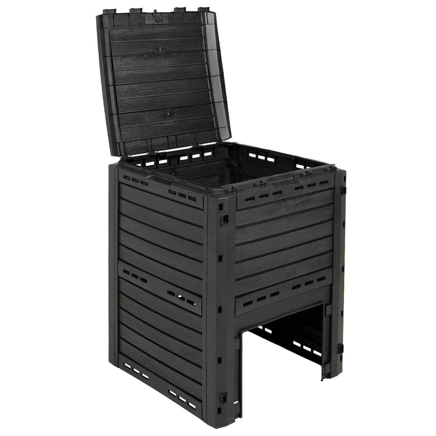 Dārza Kompostētājs Melns 59,5 X 60 X 81,5 Cm 280 L 100% Pp