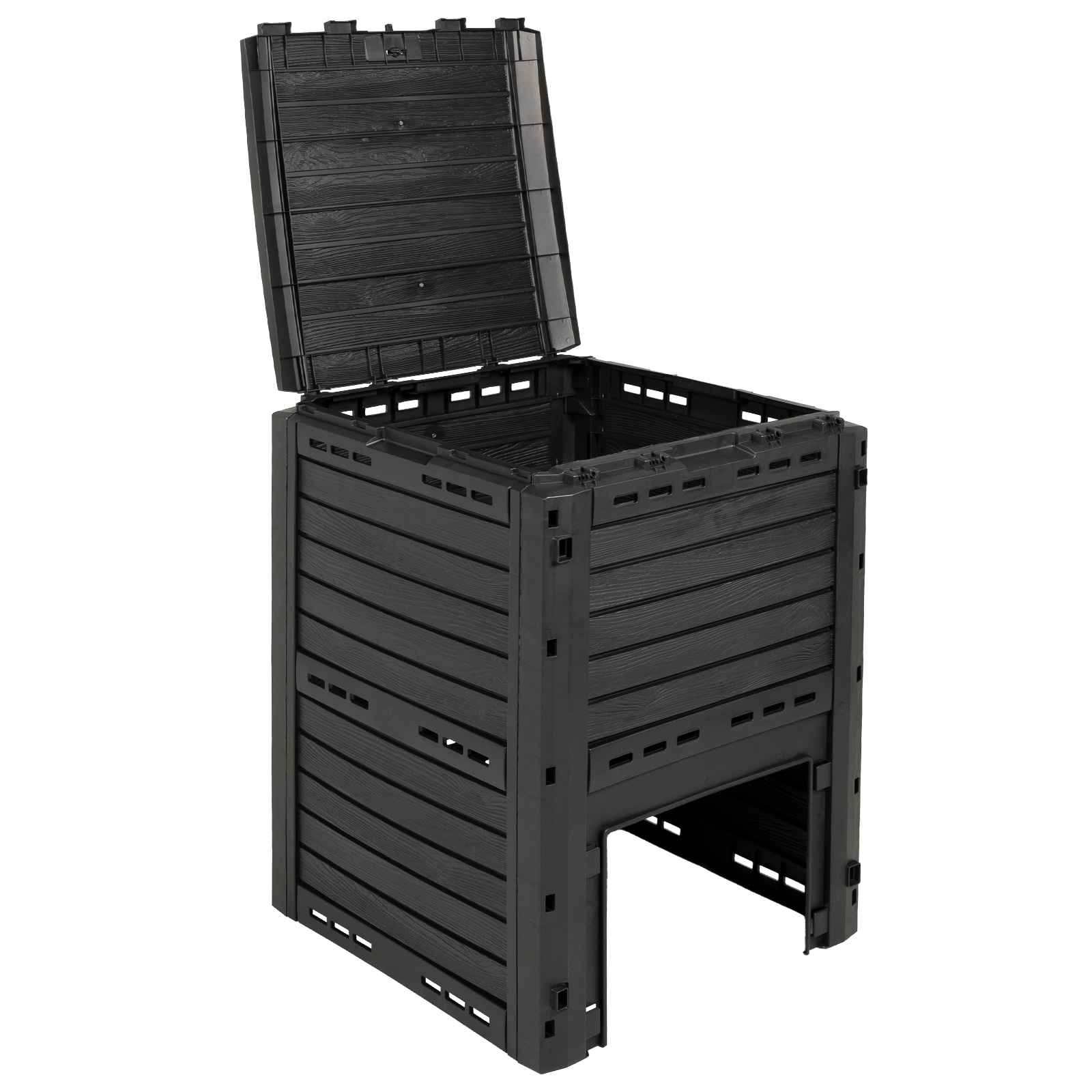 Dārza Kompostētājs Melns 59,5 X 60 X 81,5 Cm 280 L 100% Pp
