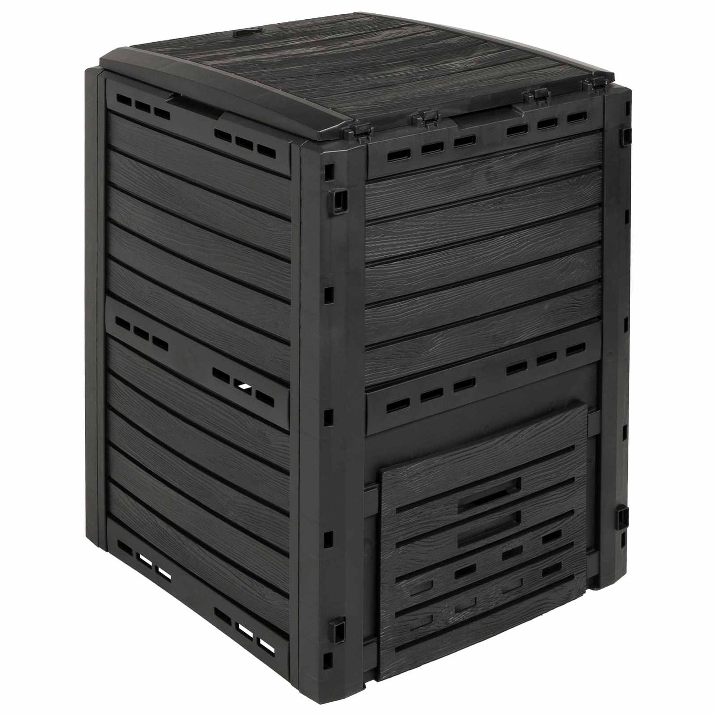Dārza Kompostētājs Melns 59,5 X 60 X 81,5 Cm 280 L 100% Pp