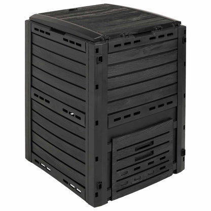 Dārza Kompostētājs Melns 59,5 X 60 X 81,5 Cm 280 L 100% Pp