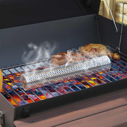Ogļu Grils 75 X 48 X 120 Cm Pulverkrāsota Tērauda Un Plastmasas