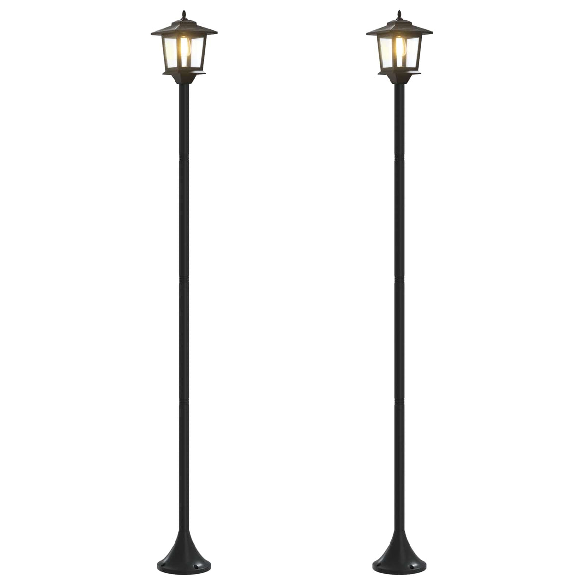 Lampa Staba Komplekts 2 Gab. Melns 16 X 16 X 156 Cm