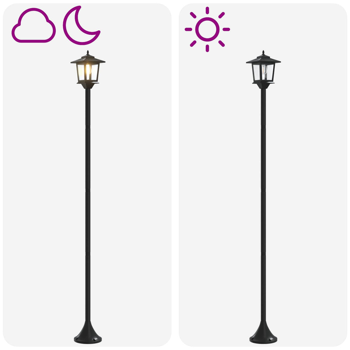 Lampa Staba Komplekts 2 Gab. Melns 16 X 16 X 156 Cm