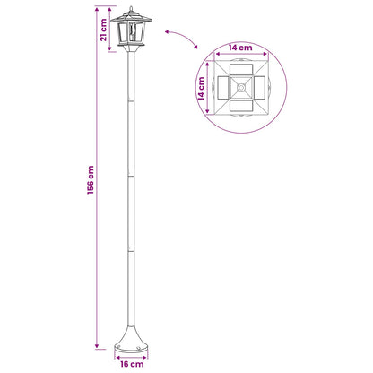 Lampa Staba Komplekts 2 Gab. Melns 16 X 16 X 156 Cm