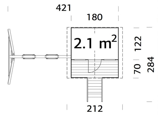 Toby Plus rotaļu laukums ar šūpolēm un slidkalniņu