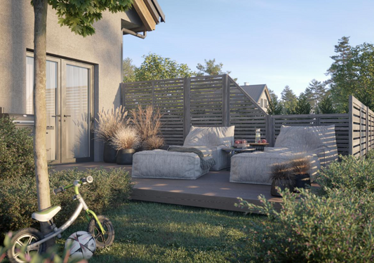 Nojumju un terašu žoga panelis slīps Ninja 3 (9x18)