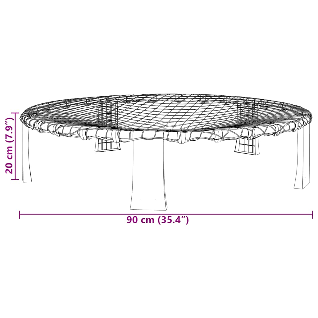 Apaļo Tīklu Komplekts Ar 3 Bumbiņām Un Papildu Sūkni Ø90X20 Cm - HOLDORS