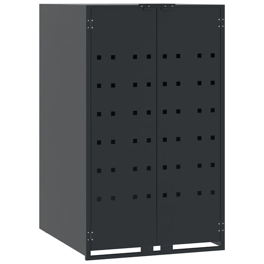 Atkritumu Konteineru Uzglabāšanas Vieta Vienai Atkritumu Tvertnei, Krāsā, 69X79X117 Cm, Tērauds Antracīta - HOLDORS