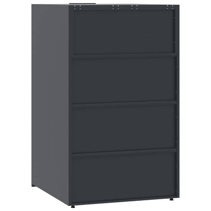 Atkritumu Konteineru Uzglabāšanas Vieta Vienai Atkritumu Tvertnei, Krāsā, 69X79X117 Cm, Tērauds Antracīta - HOLDORS