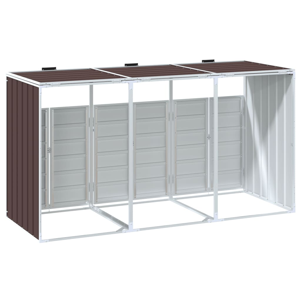 Atkritumu Tvertņu Novietne, , 216X81X115 Cm, Tērauds - HOLDORS