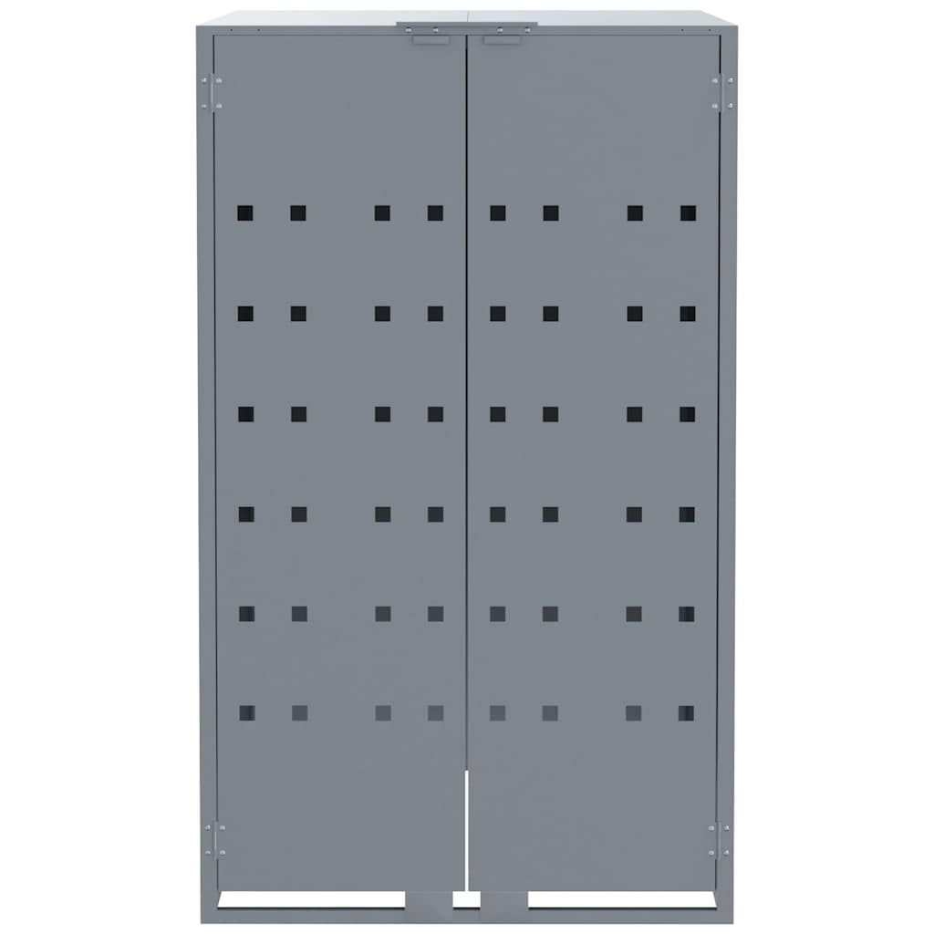 Atkritumu Tvertņu Novietne, , 69X79X117 Cm, Tērauds Pelēka - HOLDORS