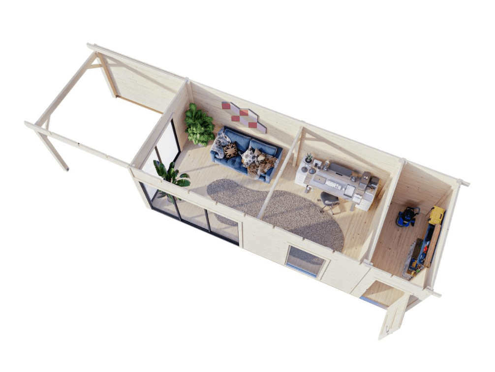 Atpūtas dārza māja Andris 21.1 + 7.9 m² - HOLDORS